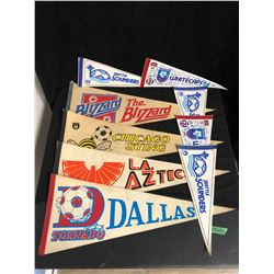 VINTAGE SOCCER PENNANTS LOT