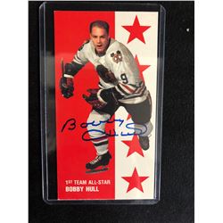 BOBBY HULL 1ST TEAM ALL STAR SIGNED HOCKEY CARD