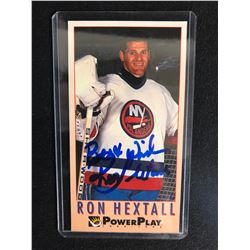 1993-94 POWER PLAY RON HEXTALL SIGNED HOCKEY CARD