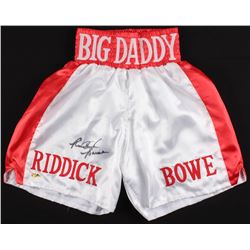 Riddick Bowe Signed  Big Daddy  Boxing Shorts (MAB Hologram)