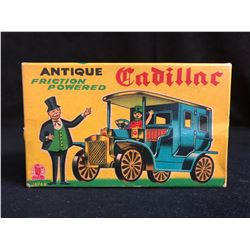 SSS Japan Friction Powered Antique Cadillac Tin Litho Toy in Original Box