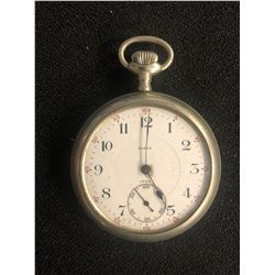 SILVER SABLE DOUBLE SUNK DIAL POCKET WATCH WORKING