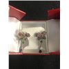 Image 1 : TOURMALINE AMETHYST RHODOLITE GARNETT BUTTERFLY EARRINGS