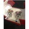 Image 2 : TOURMALINE AMETHYST RHODOLITE GARNETT BUTTERFLY EARRINGS