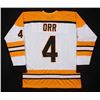 Image 1 : Bobby Orr Signed Bruins - Flying Goal Logo - Custom Stitched Jersey (Orr COA)