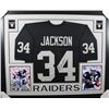 Image 1 : Bo Jackson Signed Los Angeles Raiders 35x43 Custom Framed Jersey (Beckett COA)