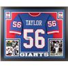 Image 1 : Lawrence Taylor Signed New York Giants 35x43 Custom Framed Jersey Display (JSA COA)