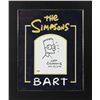 Image 1 : Matt Groening Signed "The Simpsons" 16x19 Custom Framed Display w/ Original Bart Simpson Sketch