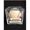 Image 2 : RON KITTLE SIGNED BASEBALL WITH COA AND CASE