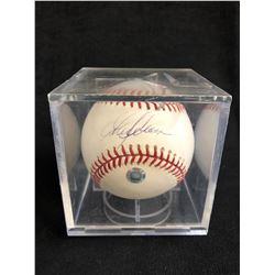 GARRETT ANDERSON SIGNED BASEBALL WITH COA AND DISPLAY CASE