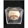 Image 1 : GARRETT ANDERSON SIGNED BASEBALL WITH COA AND DISPLAY CASE