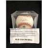 Image 2 : GARRETT ANDERSON SIGNED BASEBALL WITH COA AND DISPLAY CASE