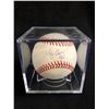 Image 1 : MORGAN ENSBERG SIGNED BASEBALL WITH COA AND DISPLAY CASE