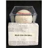 Image 2 : MORGAN ENSBERG SIGNED BASEBALL WITH COA AND DISPLAY CASE