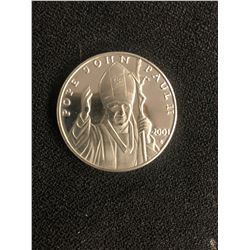 Liberia Commemorative Coin 10 Dollars 2001 ,Pope John-Paul II .500 SILVER