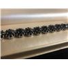 Image 2 :  7 X 5 MM BLACK/ BLUE SAPPHIRE STERLING SILVER BRACELET
