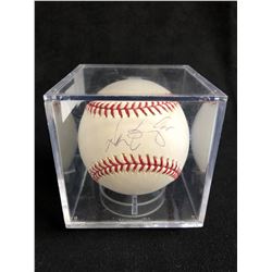 DON BAYLOR SIGNED BASEBALL WITH COA AND CASE