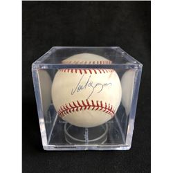 JOEL GUZMAN SIGNED BASEBALL WITH COA AND DISPLAY CASE