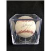 Image 1 : JOEL GUZMAN SIGNED BASEBALL WITH COA AND DISPLAY CASE