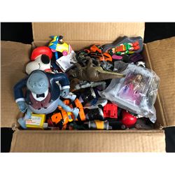 LARGE BOX OF HOT WHEELS AND MISC. TOYS
