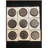Image 1 : LOT OF 9 CANADIAN SILVER DOLLARS