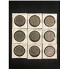 Image 1 : LOT OF 9 CANADIAN SILVER DOLLARS