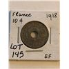 Image 1 : 1918 France 10 Cents Extra Fine Grade