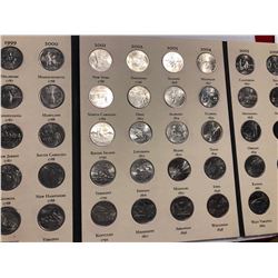 1999 to 2008 38 Coins Fifty States Commemorative Quarters Set in Book