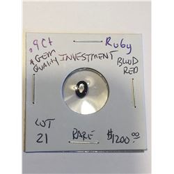 Extremely Rare .90 Carat BLLOD RED RUBY Investment *GEM QUALITY*
