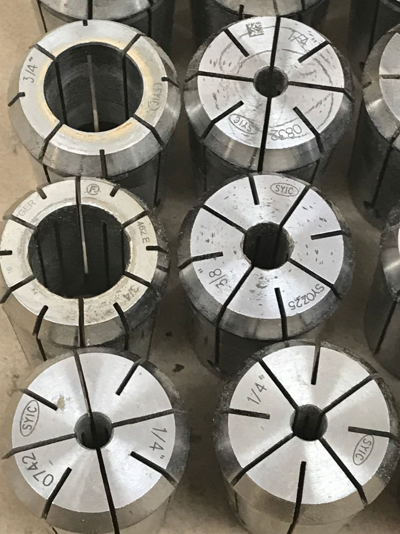 LOT OF SYIC ER40 MISC. COLLET