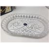 Image 2 : Pinwheel Collection Pickle Dish- Hand Cut Crystal