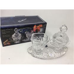 Pinwheel Collection Hand Cut Crystal Tea Service Set