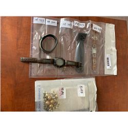 POLICE SEIZURE - evidence bag with jewelry and misc items