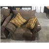 Image 2 : NEWChoco Sofa, Love Seat Set and Sofa Chair w/ Throw Pillows Lot of 3