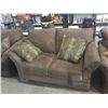 Image 3 : NEWChoco Sofa, Love Seat Set and Sofa Chair w/ Throw Pillows Lot of 3
