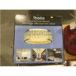 Thalia crystal flush mount light