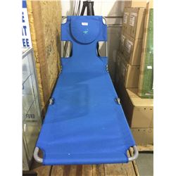 Folding beach cot lounger