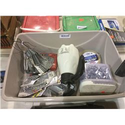 Bin of assorted fasteners