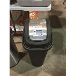 Stainless waste basket with lid