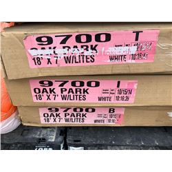 NEW garage door OAK PARK 9700 panel set 18'x7' includes 3 boxes