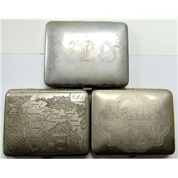 3- VINTAGE CIGARETTE CASES