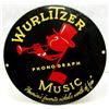 Image 1 : WURLITZER MUSIC PHONOGRAPH PORCELAIN SIGN