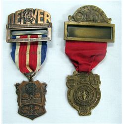 VETERANS OF FOREIGN WARS ENCAMPMENT MEDALS.