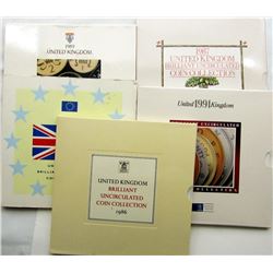 1986, 1987, 1989, 1991, 1992 UNITED KINGDOM UNC