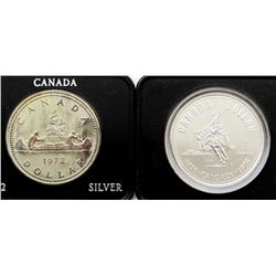 1972 & 1975 CANADA PROOF LIKE SILVER DOLLARS