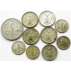 10-USA/PHILIPPINES SILVER COINS