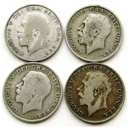 4-GREAT BRITAIN HALF CROWNS