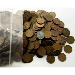 1000 MIXED LOT OF WHEAT PENNIES