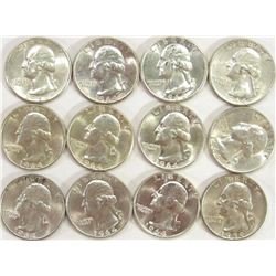 12 - MIX DATE WASHINGTON QTRS AU/BU