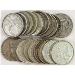 LOT of 20 CANADA SILVER QUARTERS